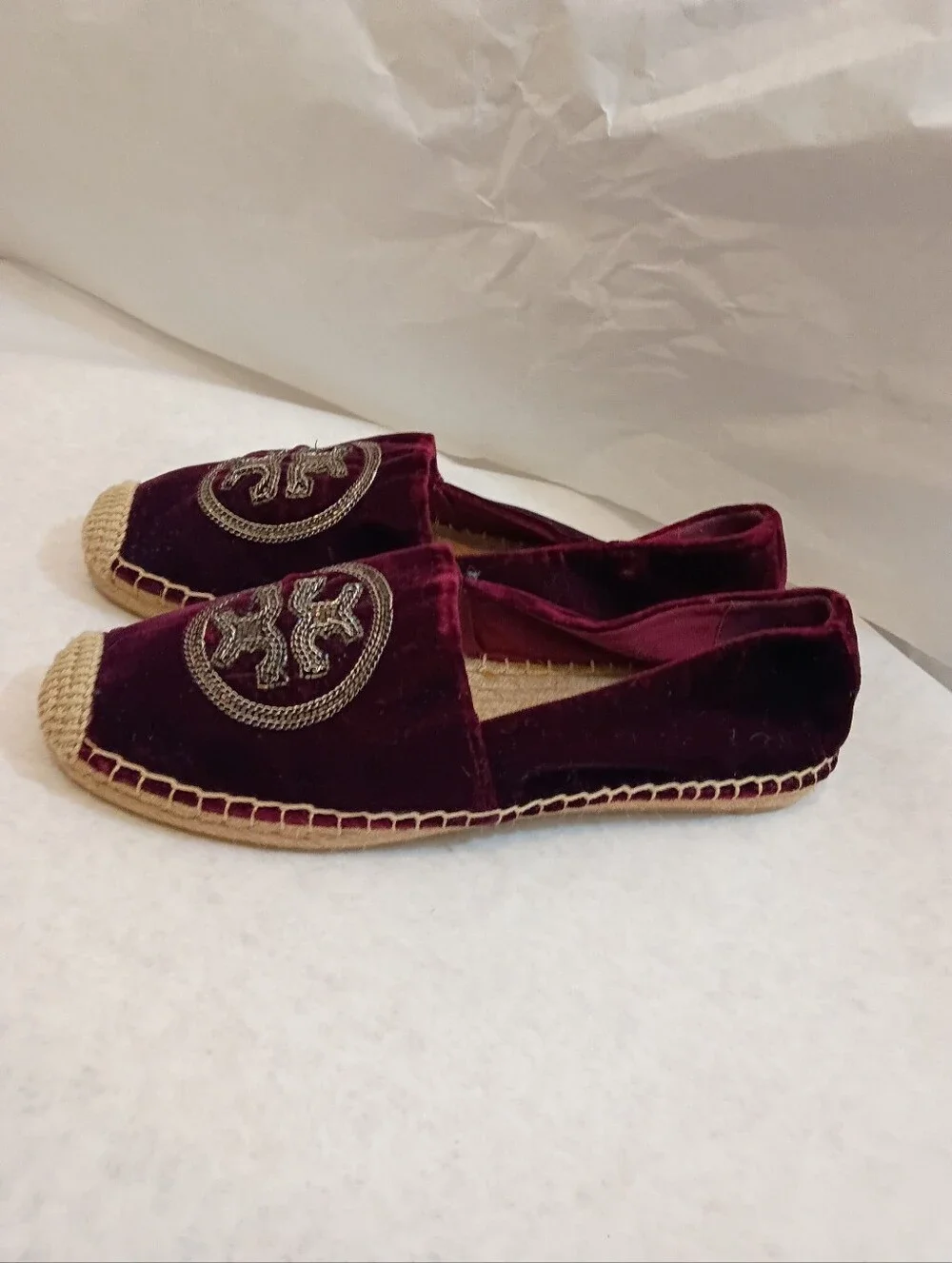 Tory Burch velvet Women's espadrilles Size 9.5
